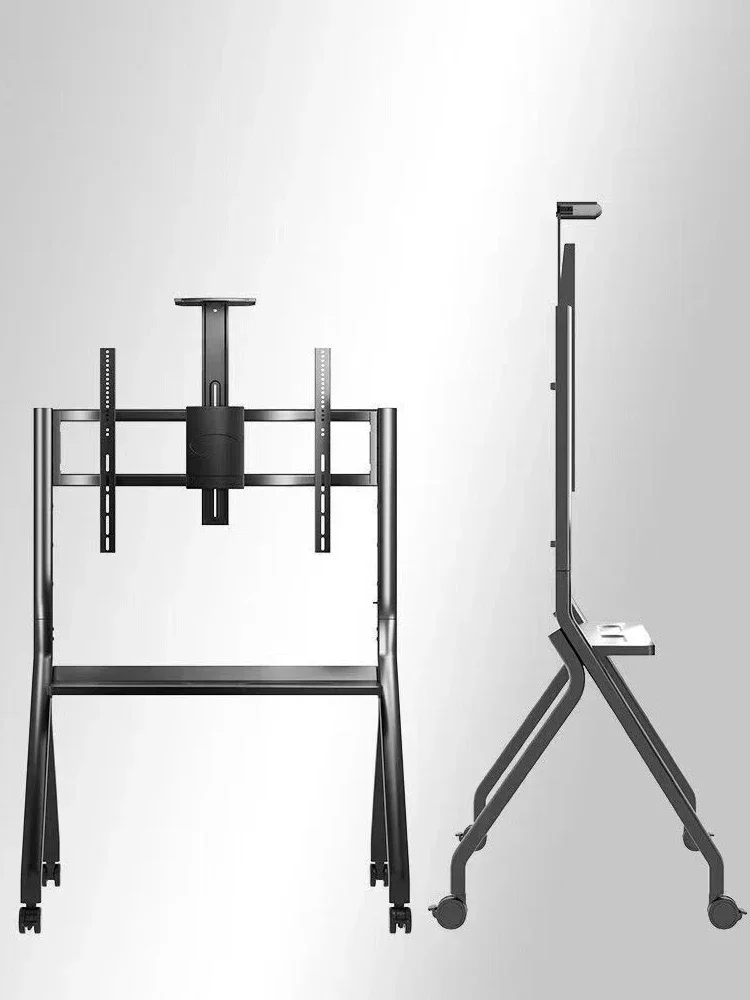 

Mobile TV floor stand integrated wheeled rotating hanging rack cart
