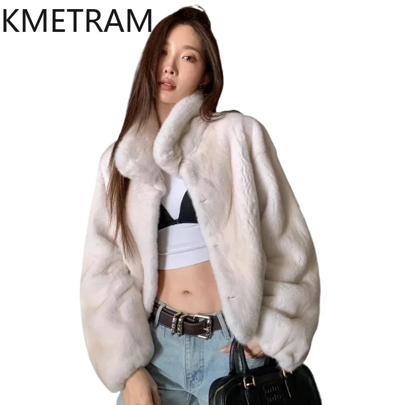 Real Denmark Mink Fur Coat Women Luxury Fashion Short Fur Jacket Winter New in Outerwears High Quality Womans Clothing 2024 шуба