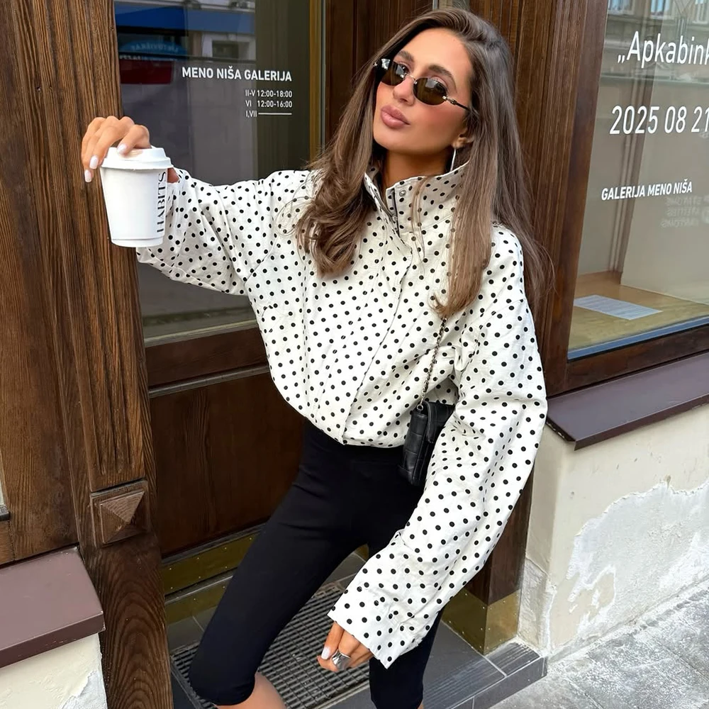 Tuularose Women's Shorts Suit Fashion Polka Dot Jacket Top Slim-Fit Trousers Set Retro Commuter High-Waisted Women's Shorts Suit