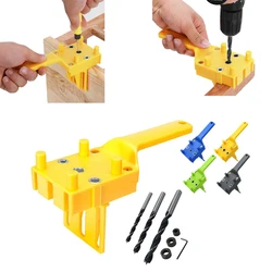 Plantilla de espiga para carpintería, guía de taladro de 6, 8 y 10mm, manga de Metal, pasador de perforación de madera, herramientas de sierra de agujero, plantillas de mano para carpintería