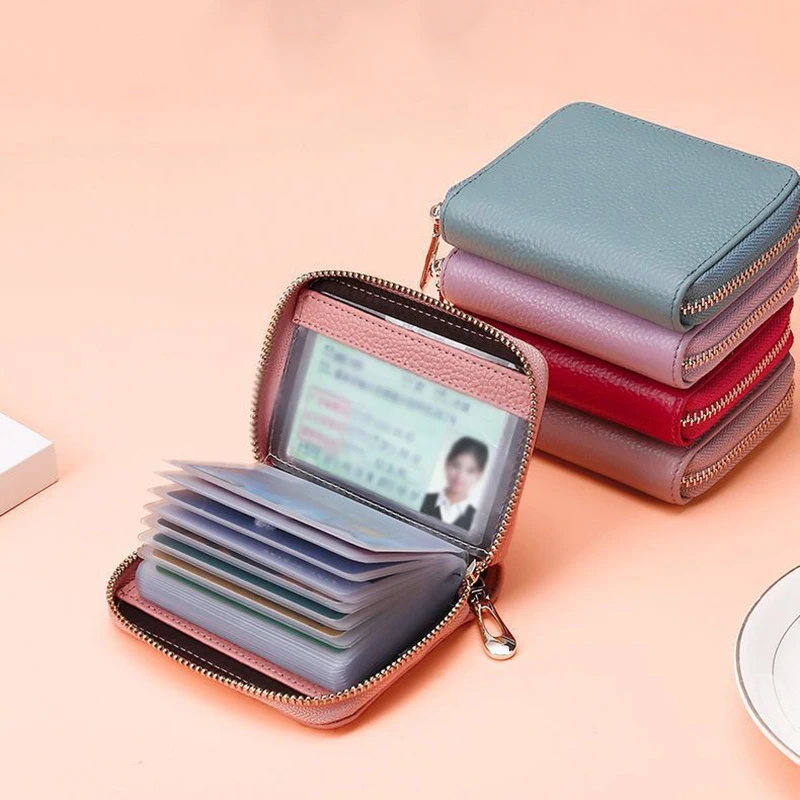 

Unisex PU Leather Card Bags Multi-card Credit Cards Holders Purse Bag Business Bank ID Bus Credit Card Holder Coin Pouch Wallets