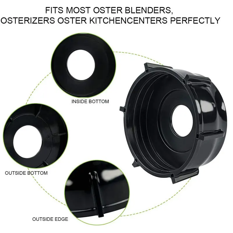 1 Stuks 4902-003 Blender Potbodem Voor Oster En Osterizer Blenders, Premium Oster Blender Vervangende Onderdelen (Zwart)