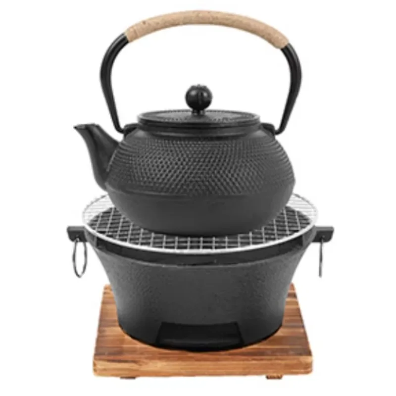 

Portable outdoor garden barbecue grill Round metal mesh Height adjustable, easy to assemble, easy to clean