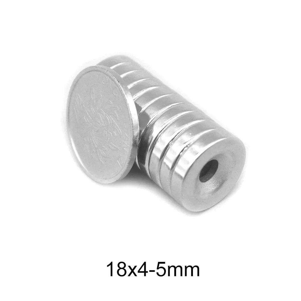 

18x4-5 мм круглые сильные магниты 18*4 мм с отверстием 5 мм для домашних холодильников, офисов DIY 18X4-5 мм 18*4-5