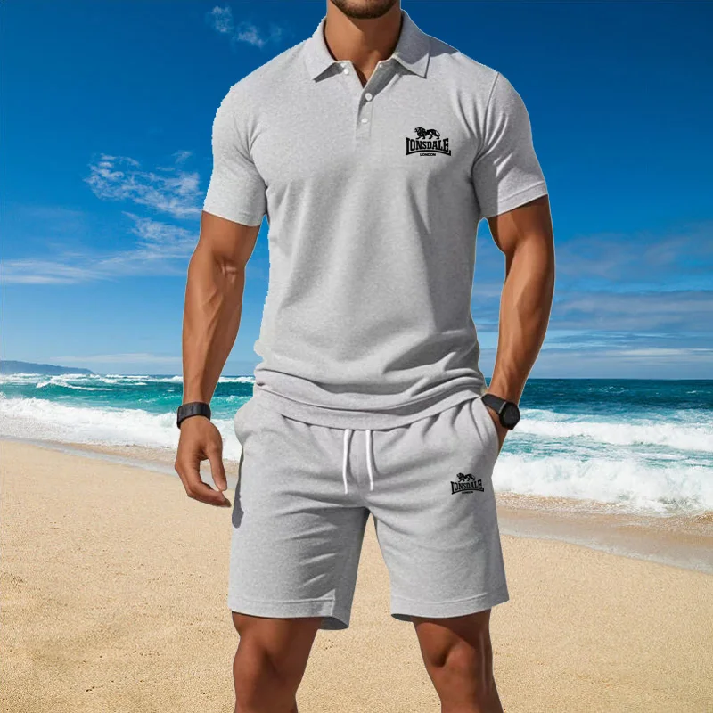 

New men's business casual short-sleeved solid-color Polo shirt - stylish, breathable, comfortable, and versatile summer top
