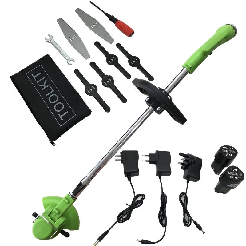 High Power Rechargeable Lithium Cordless Electric Grass Trimmer Garden Pruning Tools Factory Lawn Mower Portable Grass Cutter view 6