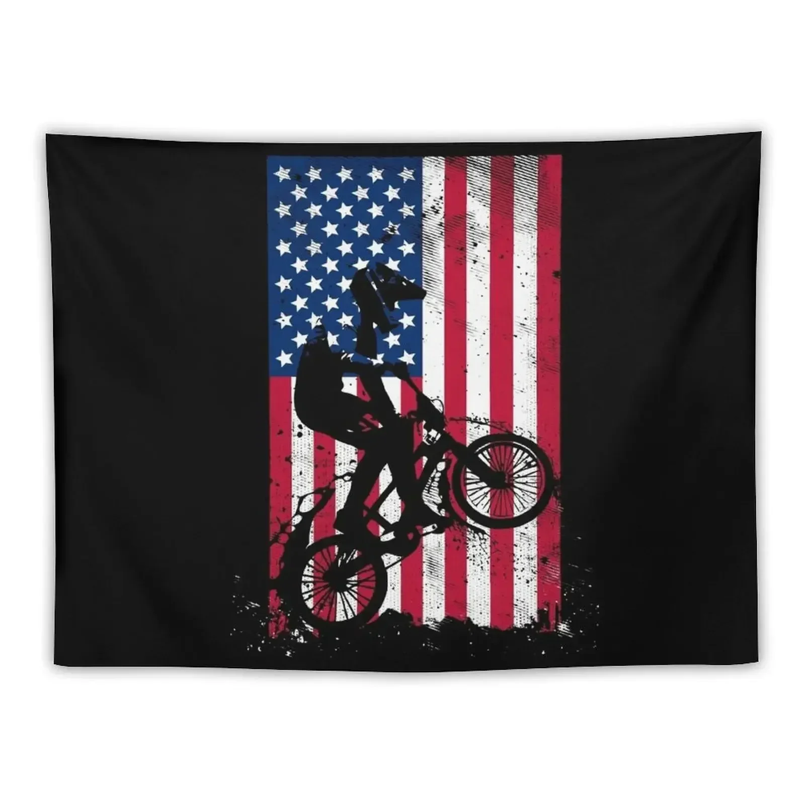 

BMX racing american flag Tapestry Decoration Aesthetic Wall Hanging Wall Tapestry