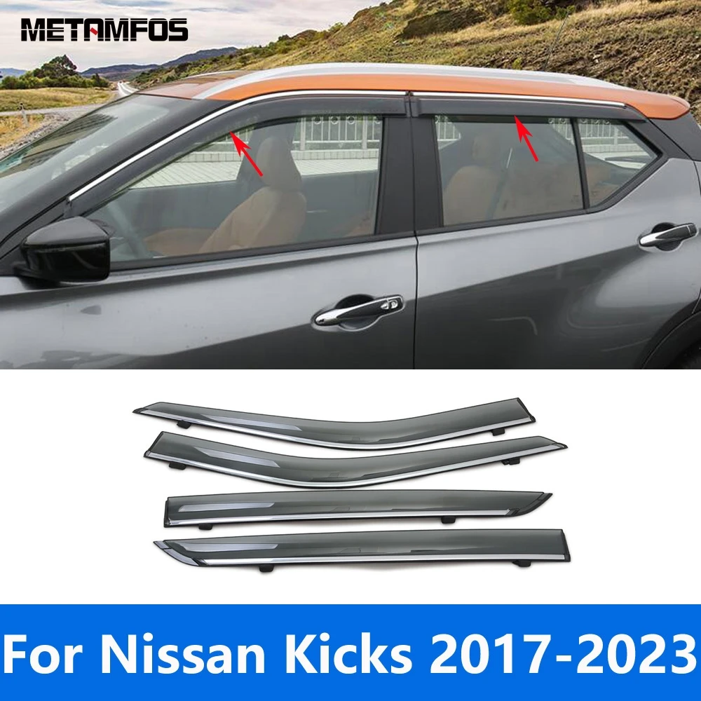 

Козырек ветровой для Nissan Kicks 2017-2022 2023, солнцезащитный козырек, защита от дождя, навес, аксессуары для стайлинга автомобиля