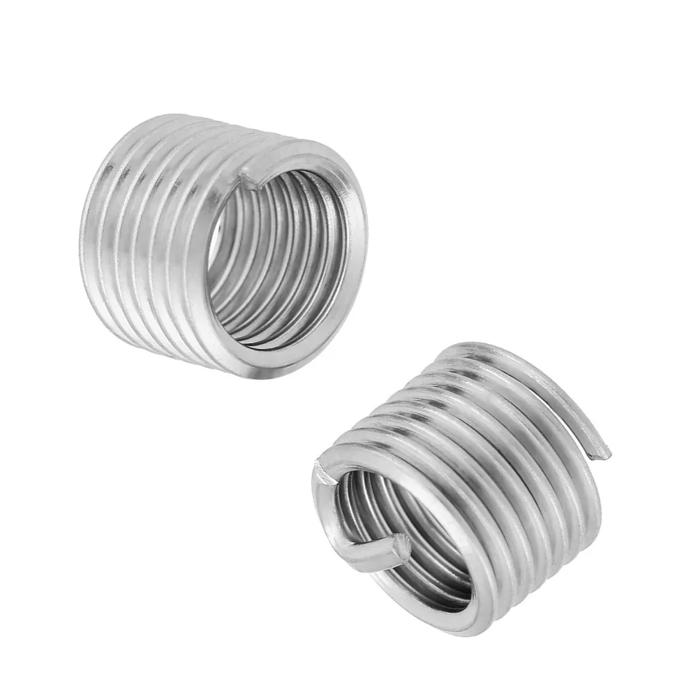 50pcs M8 x 1.25 x 1.5D Helical Threaded Inserts Coiled Wire Stainless Steel Thread Repair Insert Helical 2