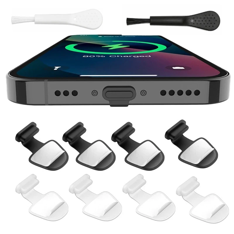 

Charging Port Anti-Dust Plugs Anti-Lost Cover for iPhone Xiaomi Huawei USB Type-C Devices Protector Cap