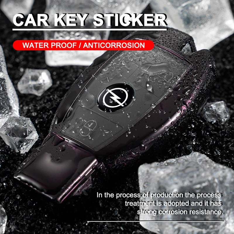 جديد 14 مللي متر صندوق المفاتيح سيارة شارة زر شارة شعار مستقيم للطي سلسلة المفاتيح عن بعد استبدال ملصق مناسبة لأوبل أسترا j #1