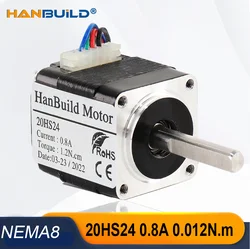 High-Quality Nema 8 Stepper Motor 20HS24 0.8A 12mN.m 24mm 20 Series motor For game machines accessories  Extra 2% off