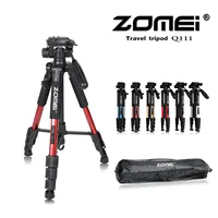 Tripod Stand Professional Aluminum Travel Camera Tripod&Pan Head Portable Telescopic Tripod ZOMEI Q111 Camera Holder