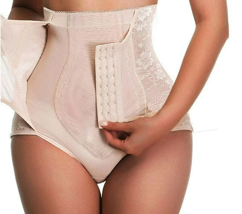 

KUCLUT Hooks Tummy Control Panties Upgrade Arc Shaped Control Underwear Belly Smooth Seamless Mesh Butt Lifting Together