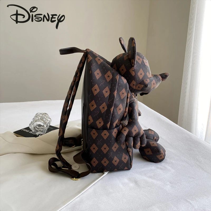 Disney Mickey neue Puppe Rucksack Mode hochwertige Pu Damen Rucksack Cartoon vielseitige große Kapazität Herren Rucksack