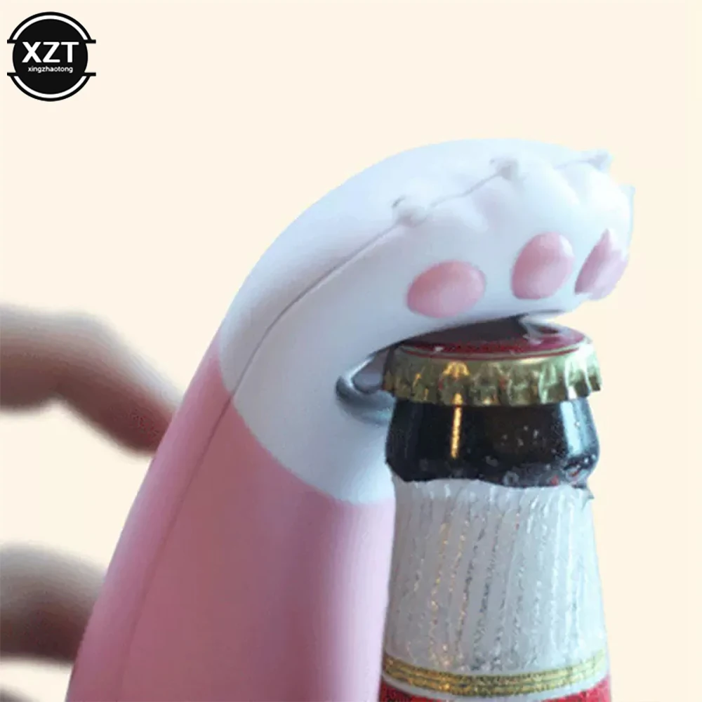 Newest Kawaii Cat Paw Bottle Beer Opener Creative Opener Tools Bar Drinking Accessories Home Kitchen Party Supplies 1 PCS