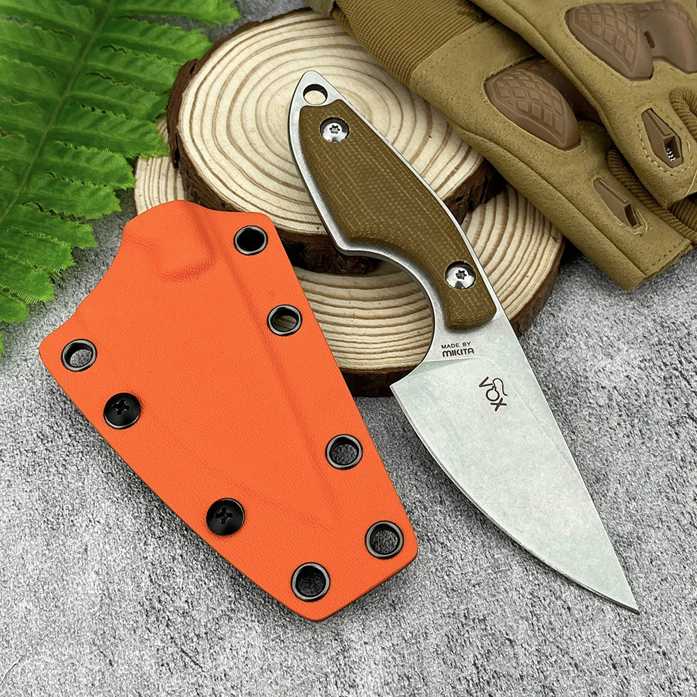 

EDC Wilderness Survival Multi-function Straight Knife Outdoor Camping Knife Hunting Self-defense Utility Tools Micarta Handle