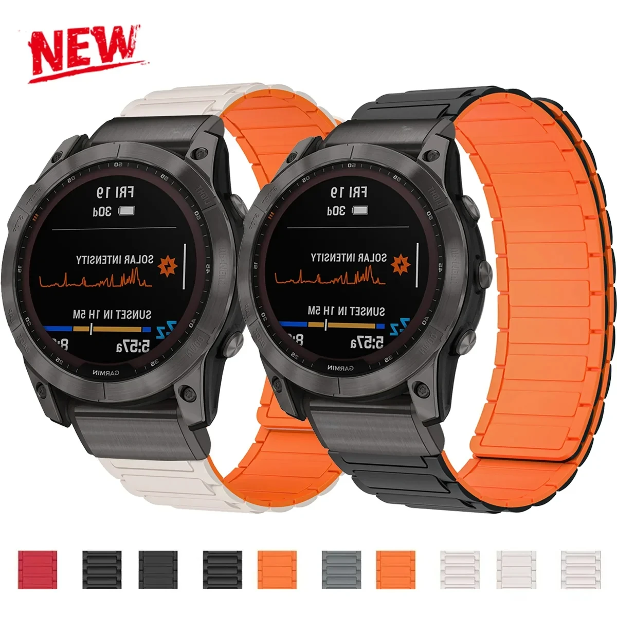 

Magnetic Band For Garmin 26mm Fenix 7X 7 Pro Fenix 6X 6 5X 5Plus Soft Silicone Loop Strap For Tactix 7 Forerunner Enduro 2 Solo