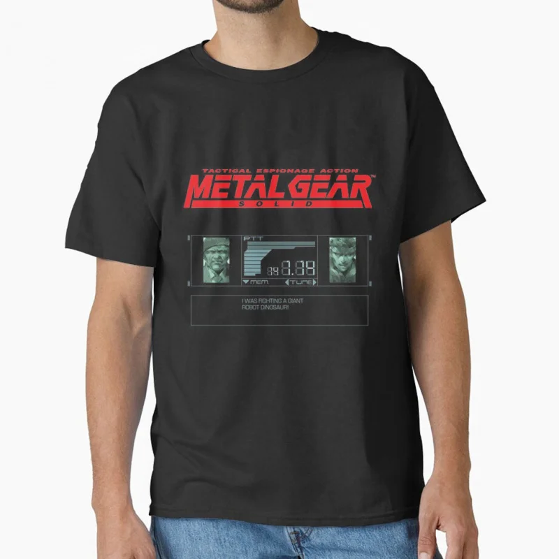 

80s Vintage video game Metal Gear Solid snake cyborg ninja MGS Kojima gift T shirt for men Large size Tops S-6XL