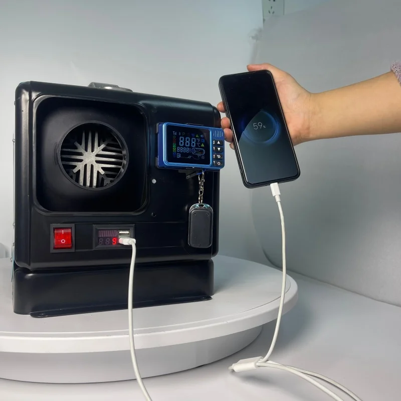 

Built-in Battery-powered diesel Heater 12V/24V/110V 5KW Parking Heater with Remote Control and LCD Display