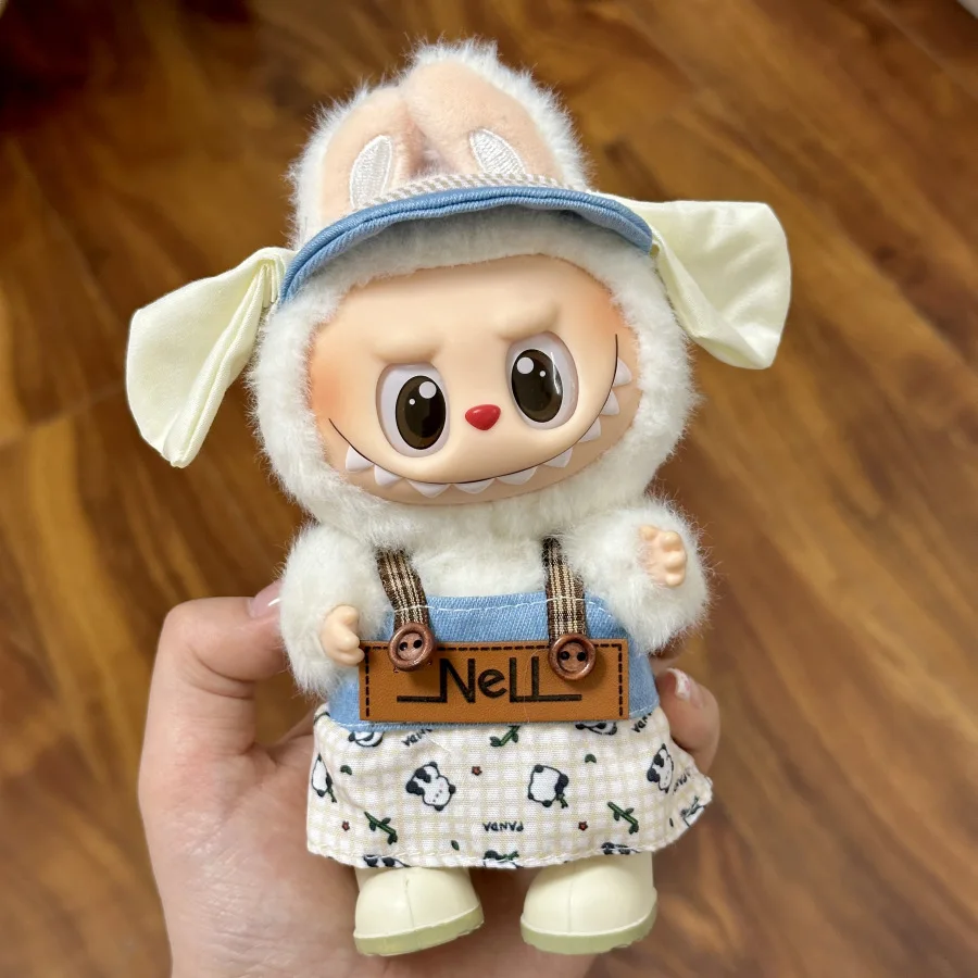 17cm labubu v2 v1 roupas da moda acessórios roupa ídolo boneca roupas para presente do miúdo labubu ropa