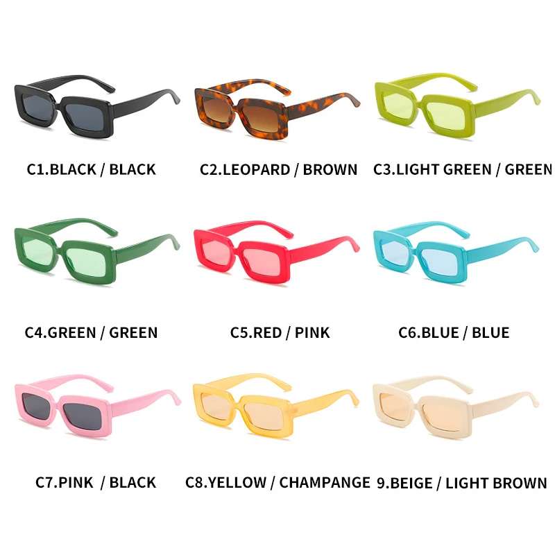 Popular Women's Sunglasses Trend Vintage Rectangle Big Frame Purple Square Glasses 2022 Fashion Women Sun Glasses Ladies Eyewear image 6