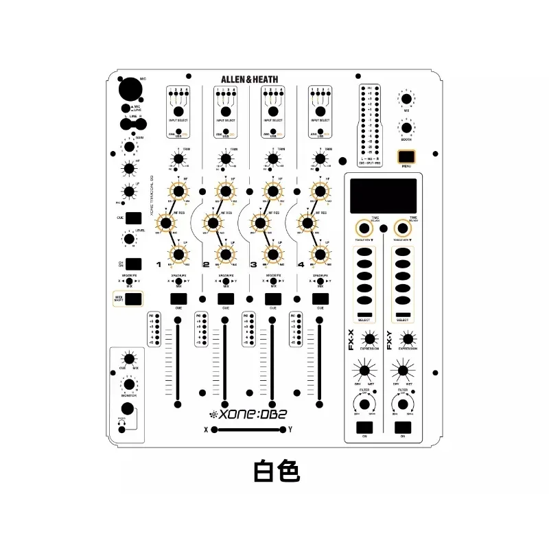 Allen & Heath DB2 Mixer Panel Film, Allen Hesse Colorful Film(Self Adhesive Film, Not A Device)