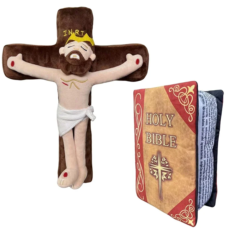 1/2Pcs New Jesus Plush Toy Christ Religious Plushie Figure Kids Educational Stuffed Doll Soft Figure Gift for Children Believer