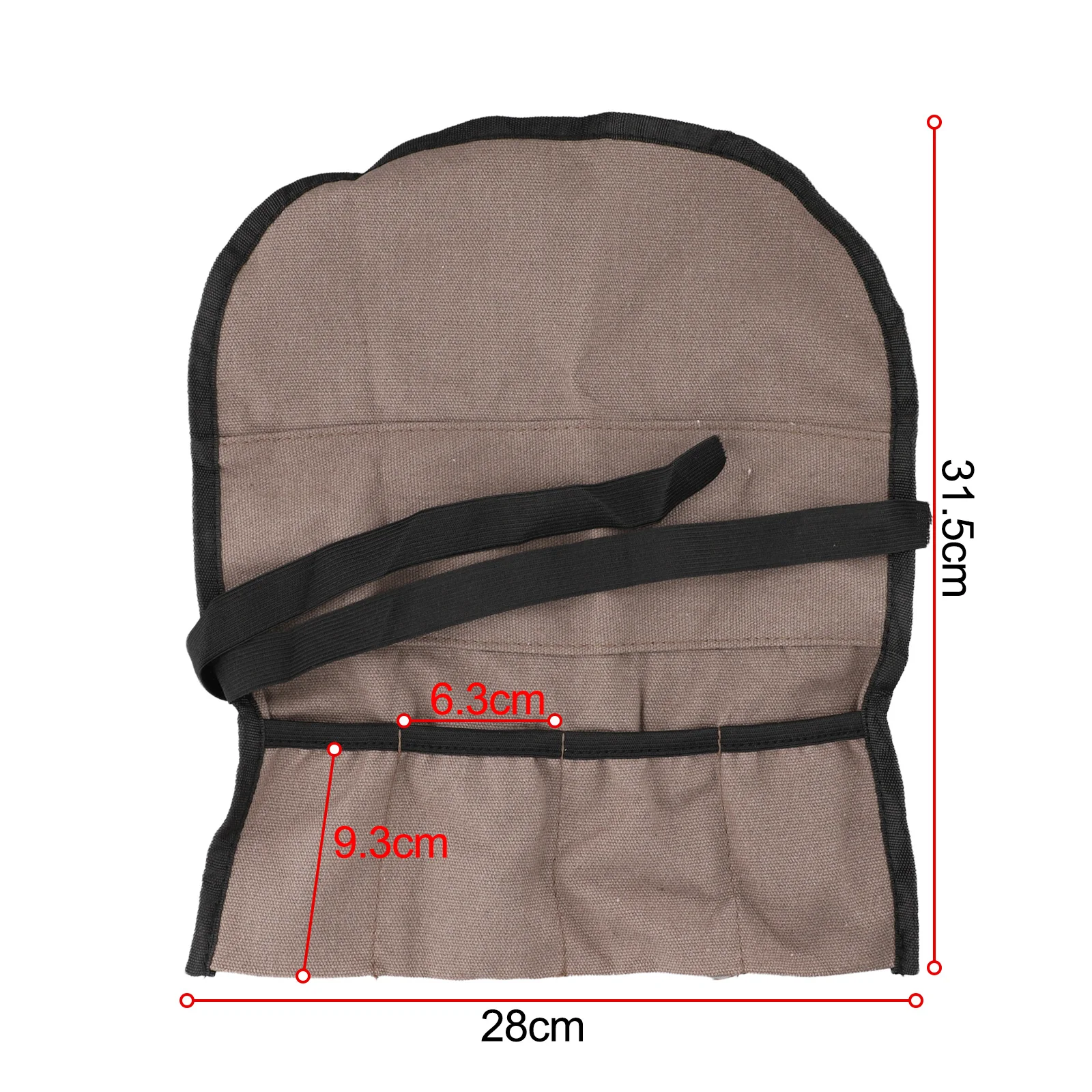 1pc Hanging Tool Storage Bag Multiple Pockets Roll Up Pouch Canvas Tool Bags For Screwdrivers Wrench Pliers Flat Tool Organizer