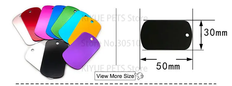 Personalisierte zufällige Mischung, 20 Stück, Aluminium, Hundemarke, Typenschild, Anhänger für Katzenhalsband, Ring, Anti-Verlust-Zubehör – Detail 12