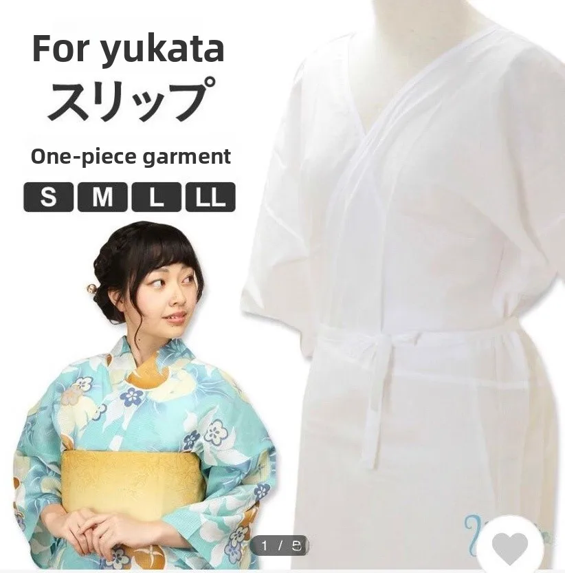 

Pure Cotton Kimono Yukata Lingerie Underwear with Lace Trim Traditional Japanese Costume Inner elf for Women Spring