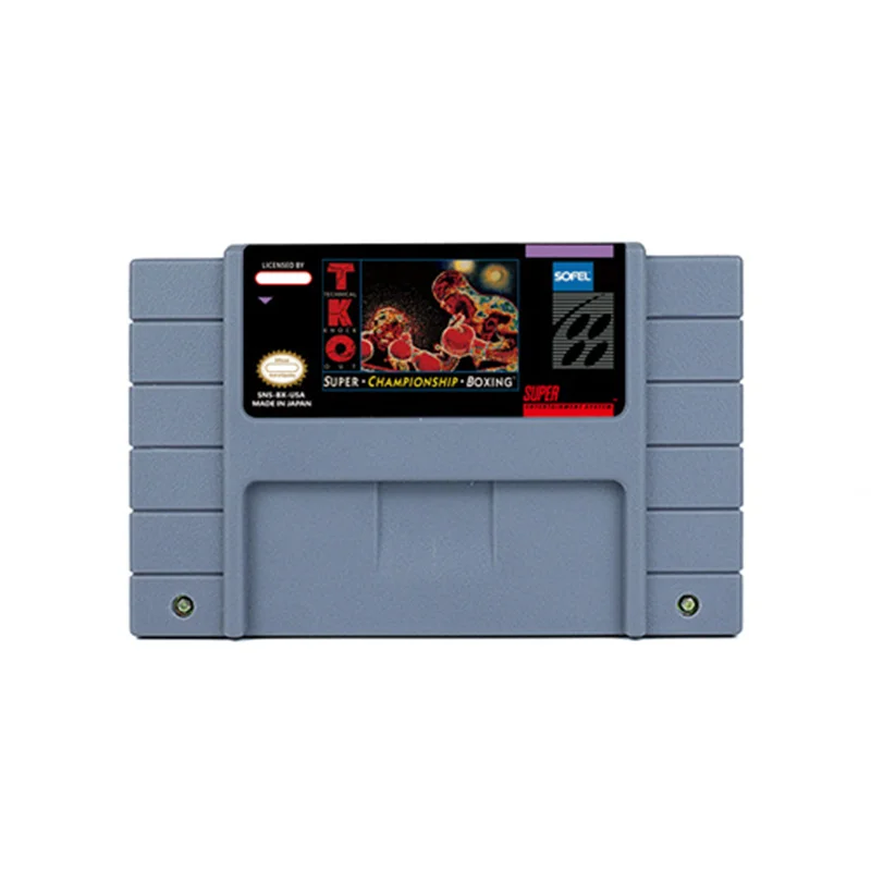 TKO Super Championship Boxing  Action Game for SNES 16 BitRetro Cart Children Gift