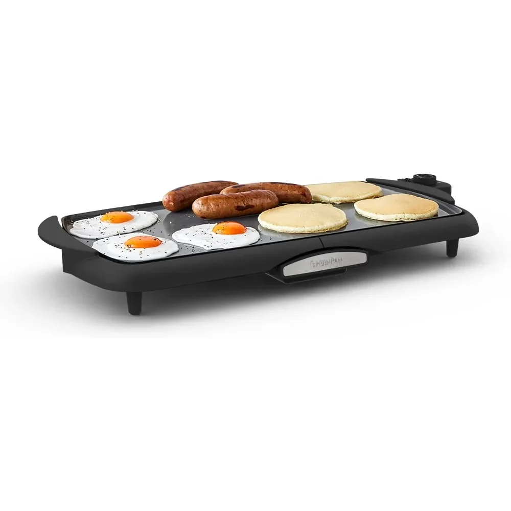 

Healthy Ceramic Nonstick, Extra Large 20" Electric Griddle for Pancakes Eggs Burgers and More, Stay Cool Handles