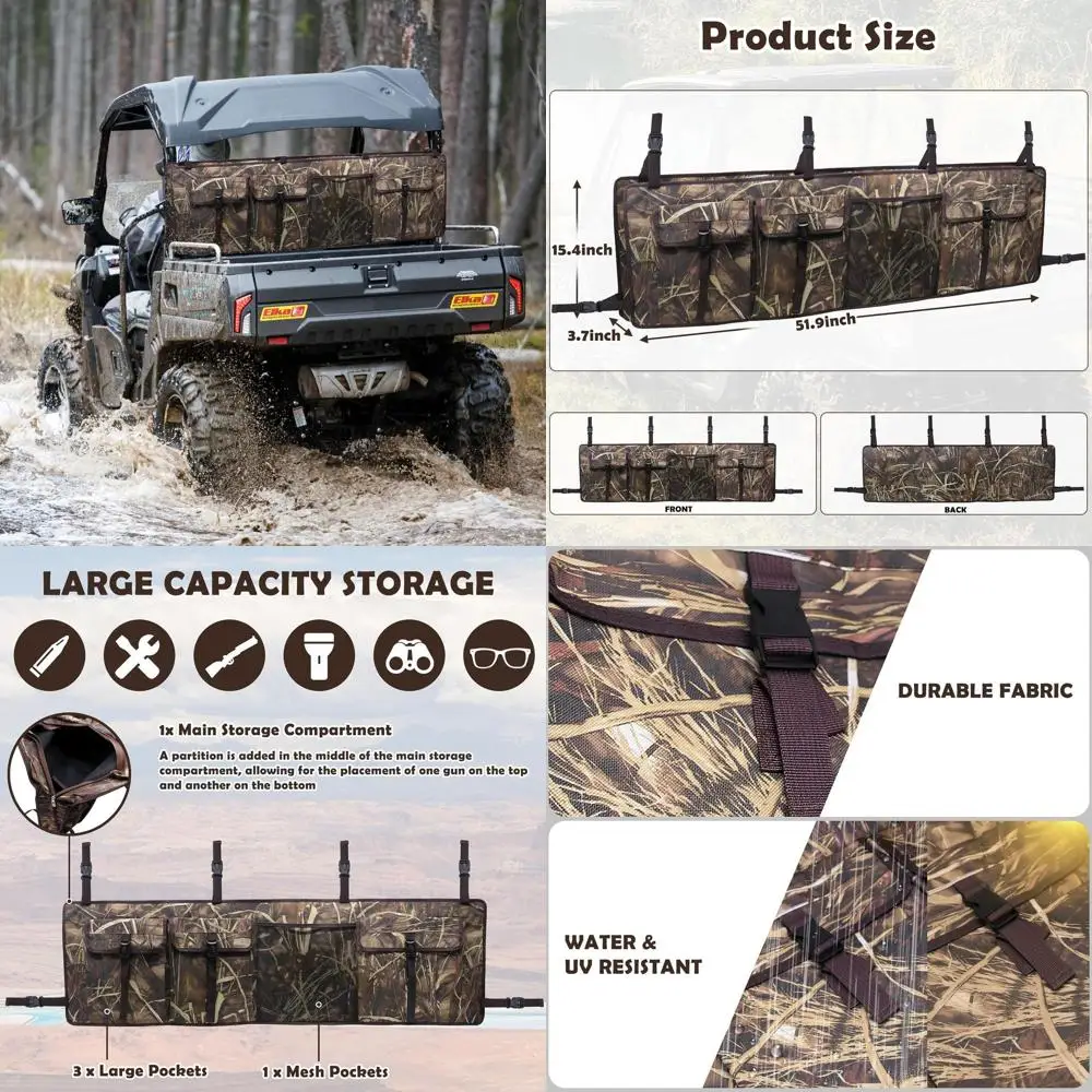 

Двойная стойка для пистолета для UTV, быстросъемная подставка для мешка для пистолета UTV, держатель для пистолета UTV для охотничьих винтовки, сумка для хранения пистолета для H