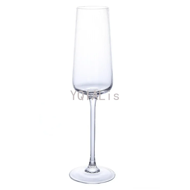 Vertical Pattern 200-550ml Lead-Free Crystal Glass Goblet Red Wine Champagne Whiskey Cup Juice Dessert Bowl Fashion Drinkware