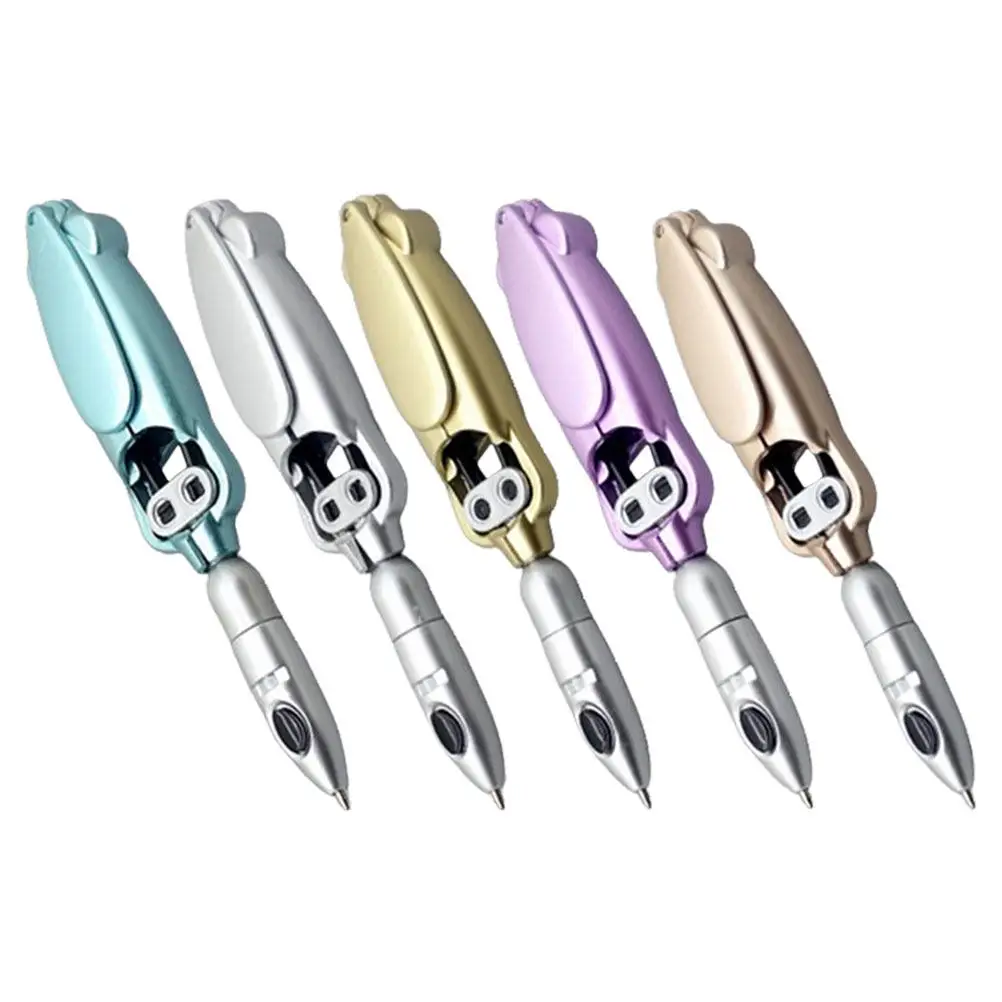 

5Pcs Creative Frog Ballpoint Pens Deformation Design Easy Carry Colorful Smooth Writing for Office Study Supplies