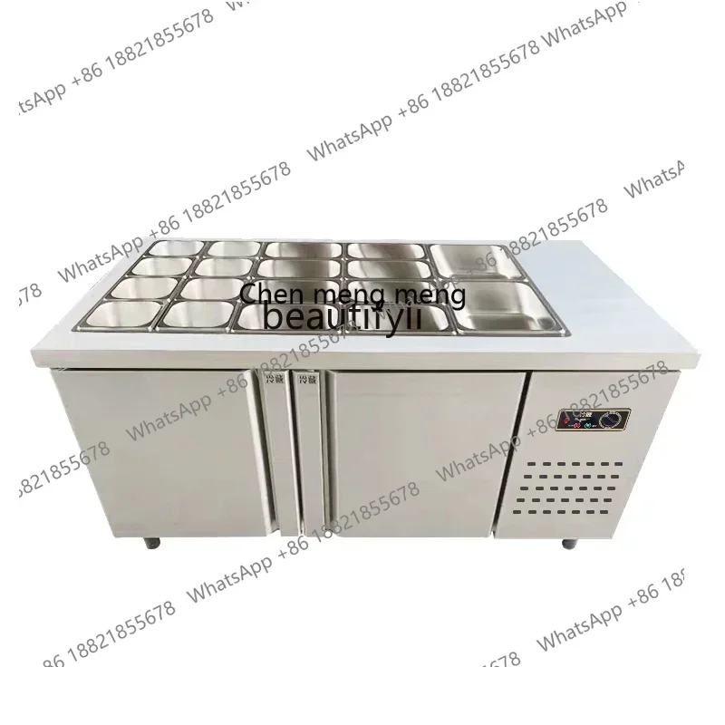 Z189 A01 سلطة مشقوقة، وحدة تحكم مبردة لتاجر تاجر تايوان، طاولة بيتزا، أطباق جانبية رش، ثلاجة، #2