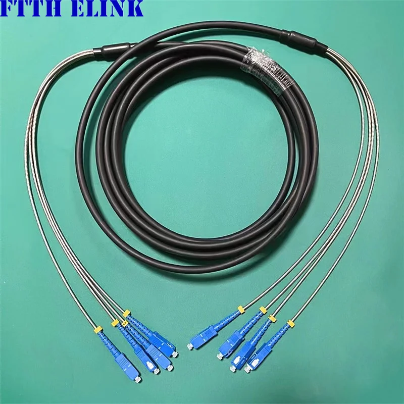 2c 4c Outdoor Cpri Glasfaser Patchkabel 200mtr sm om3 om4 om2 lc sc fc st 2 Adern 2 Fasern Kabel Single mode ftth Jumper elink