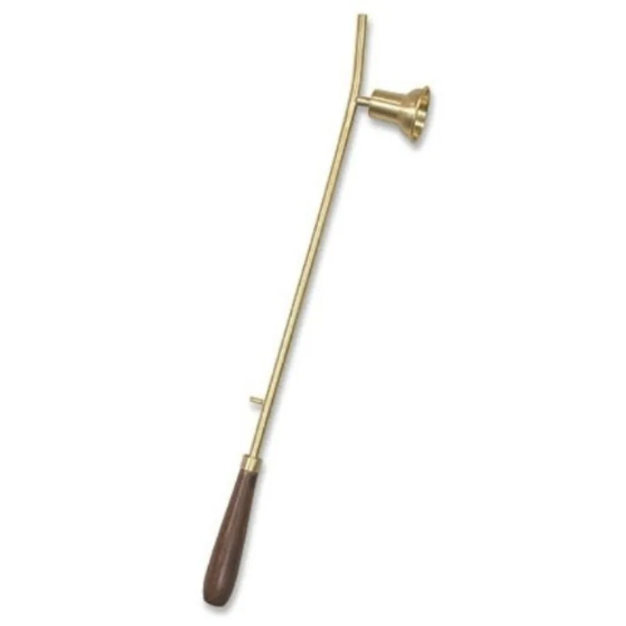 

18" Brass Wood Handle Candle Lighter w/ Bell Snuffer Catholic Christian Church