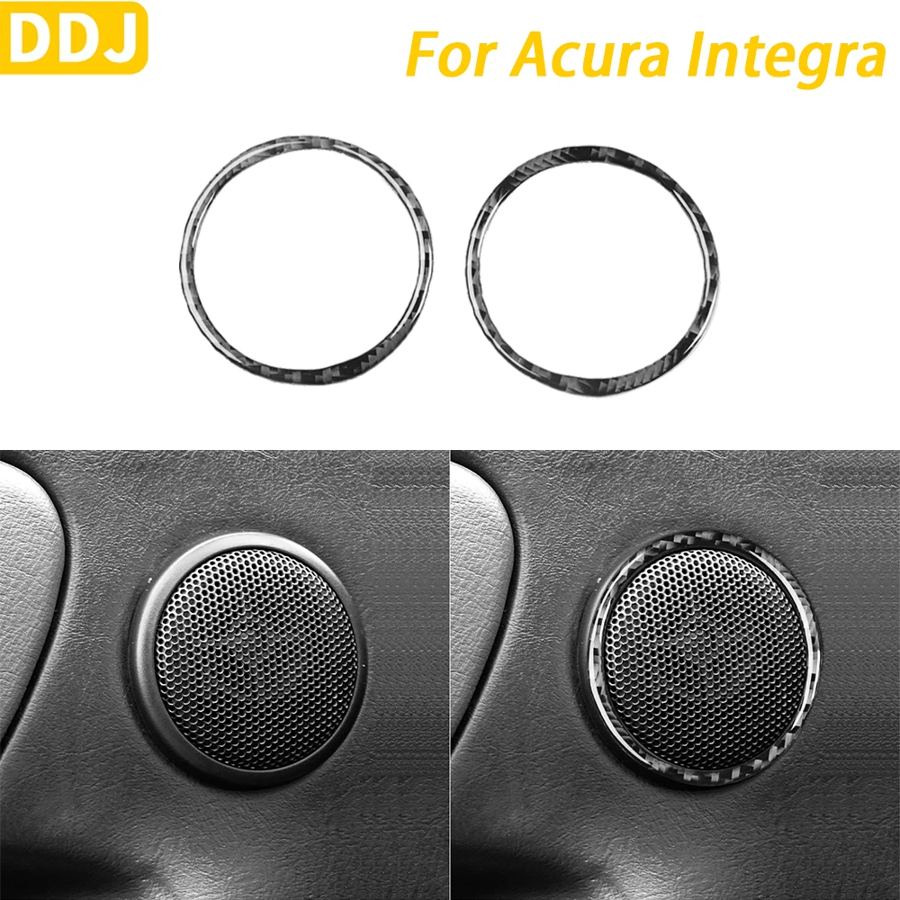 

For Acura Integra 1994-2001 Accessories Carbon Fiber Inner Door Speaker Ring Cover Decorative Car Interior Decoration Sticker