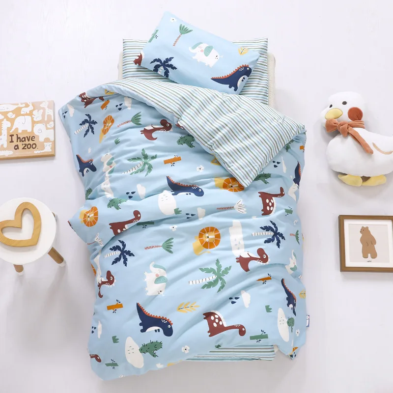 Newborn Baby Quilt Cover Cotton Soft Skin-friendly Breathable Baby Sleep Cartoon Quilt Protector Children Wearable Washable Bed