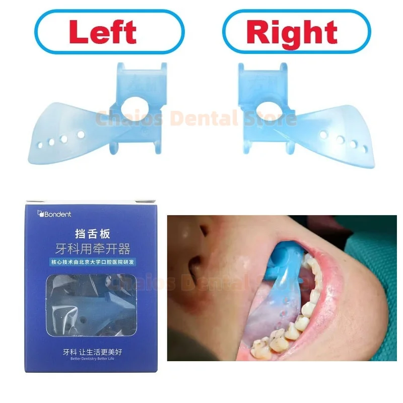 1Pair/Box Dental Tongue Retractor Mouth Opener Cheek Lip Retractor Right/Left Autoclavable Oral Isolate Tongue & Protect