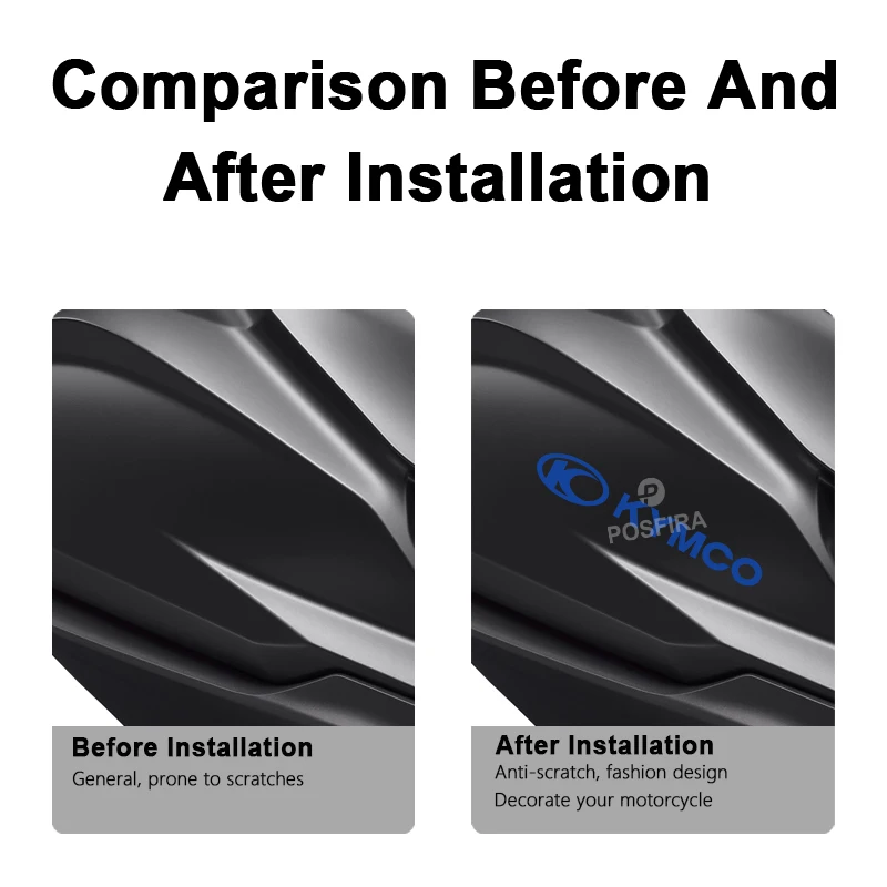 POSFIRA الفينيل دراجة نارية ملصقات مقاوم للماء شعار الشارات ل Kymco AK 550 وسط المدينة 300i 350i أجيليتي 125 50 DTX 360 Superdink125