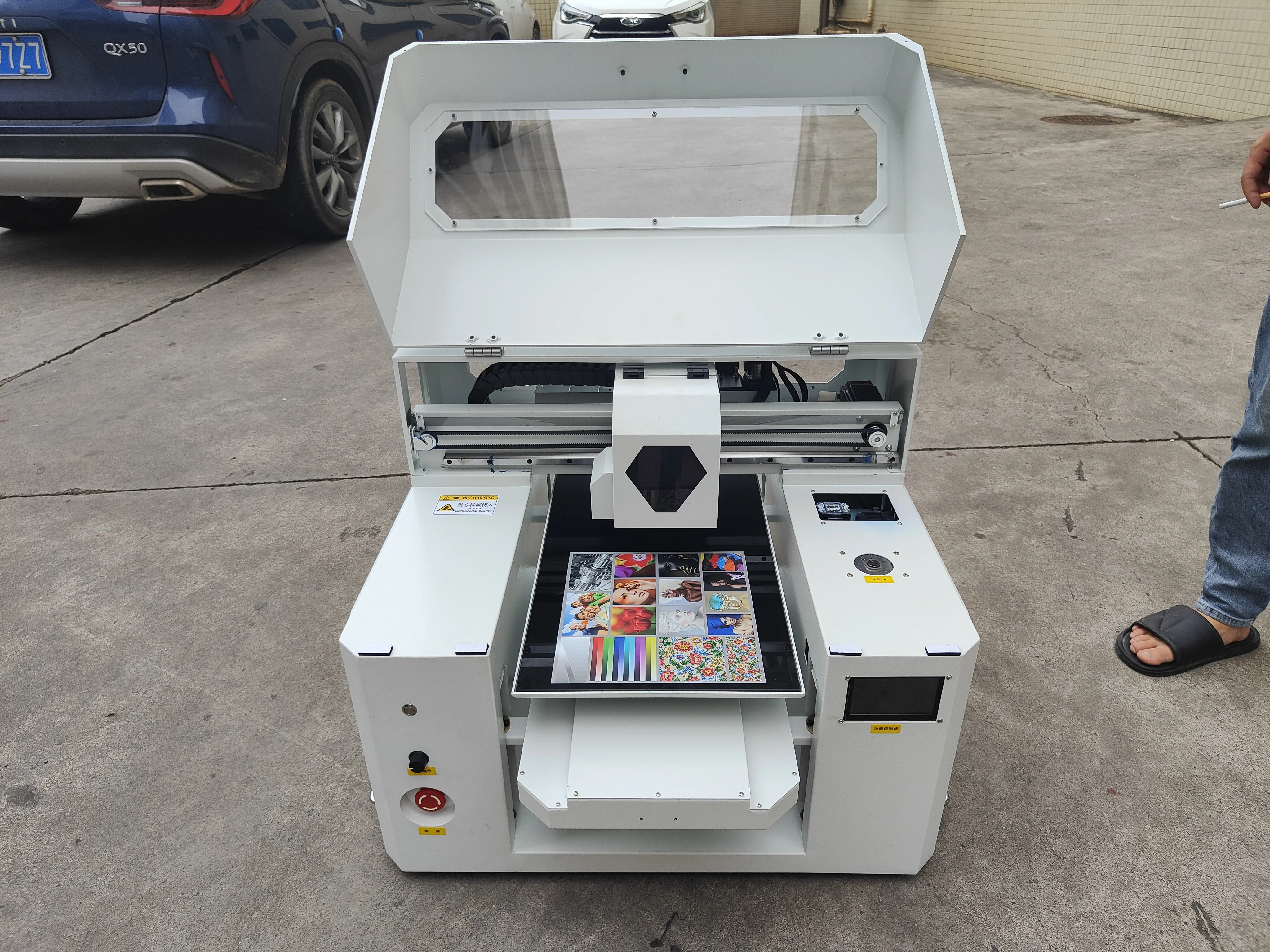 Hot Selling Small A3 30cm UV Transfer Rotary Flatbed Varnish UV DTF Hybrid Printer for Wood Acrylic Metal Printing