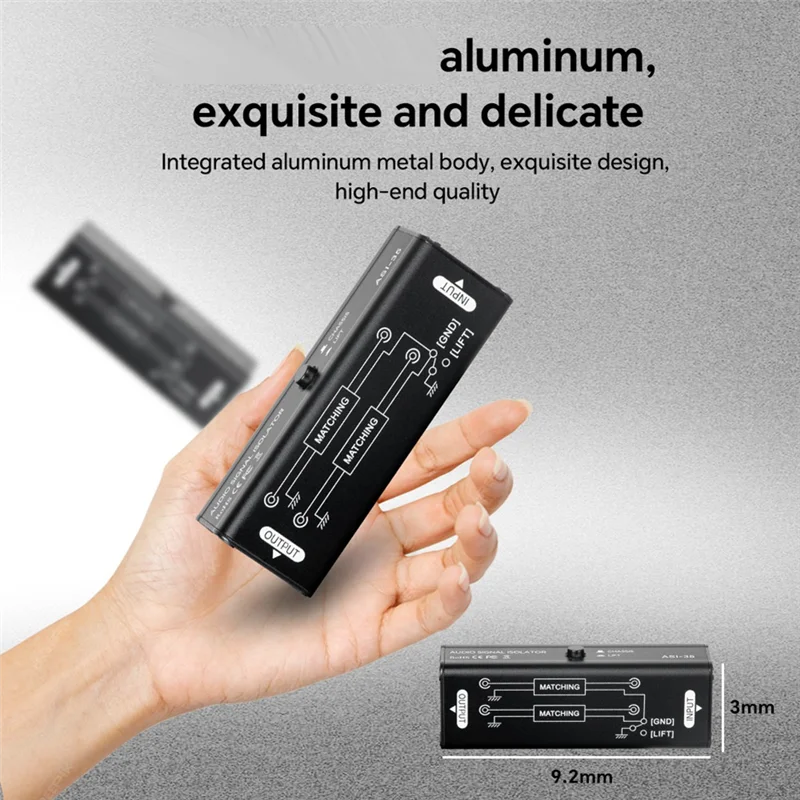 

B68C For Home Car Music System Compatible 3.5Mm Sound Interface Audio Signal Isolator AUX Filter Passive Device