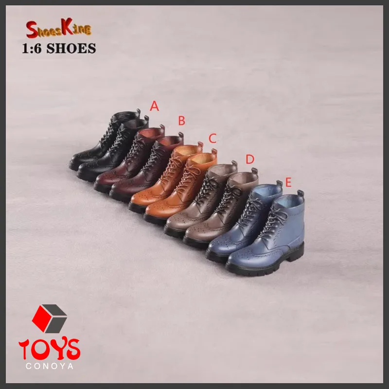 1/6 Shoes King RED WING SK009 Male Retro Casual High Top Leather Boots Motorcycle Shoes for 12-inch Action Figure Body Model