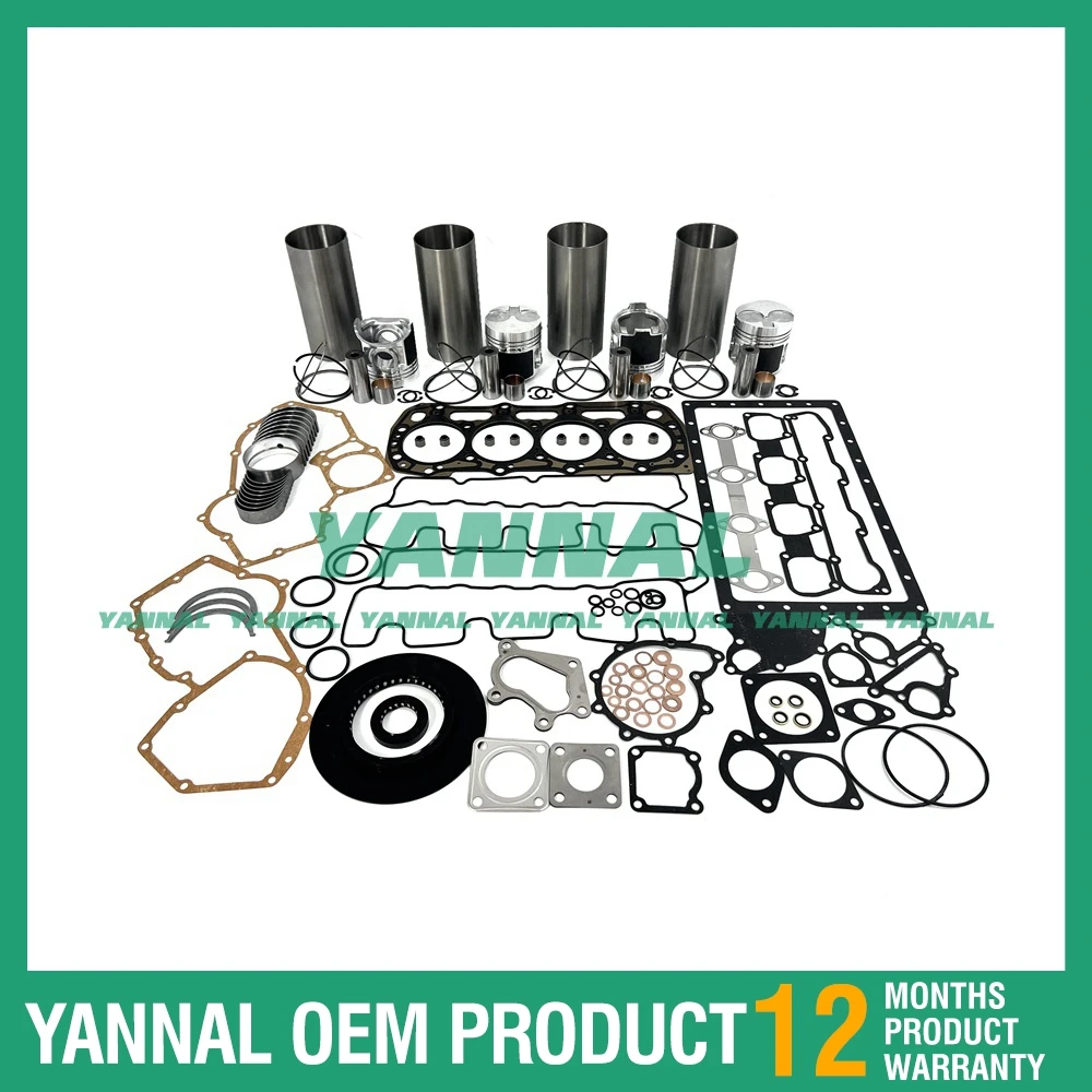 Cylinder Liner Kit With Gasket Set Bearing For Perkins 404C-22 Excavator Engine Parts