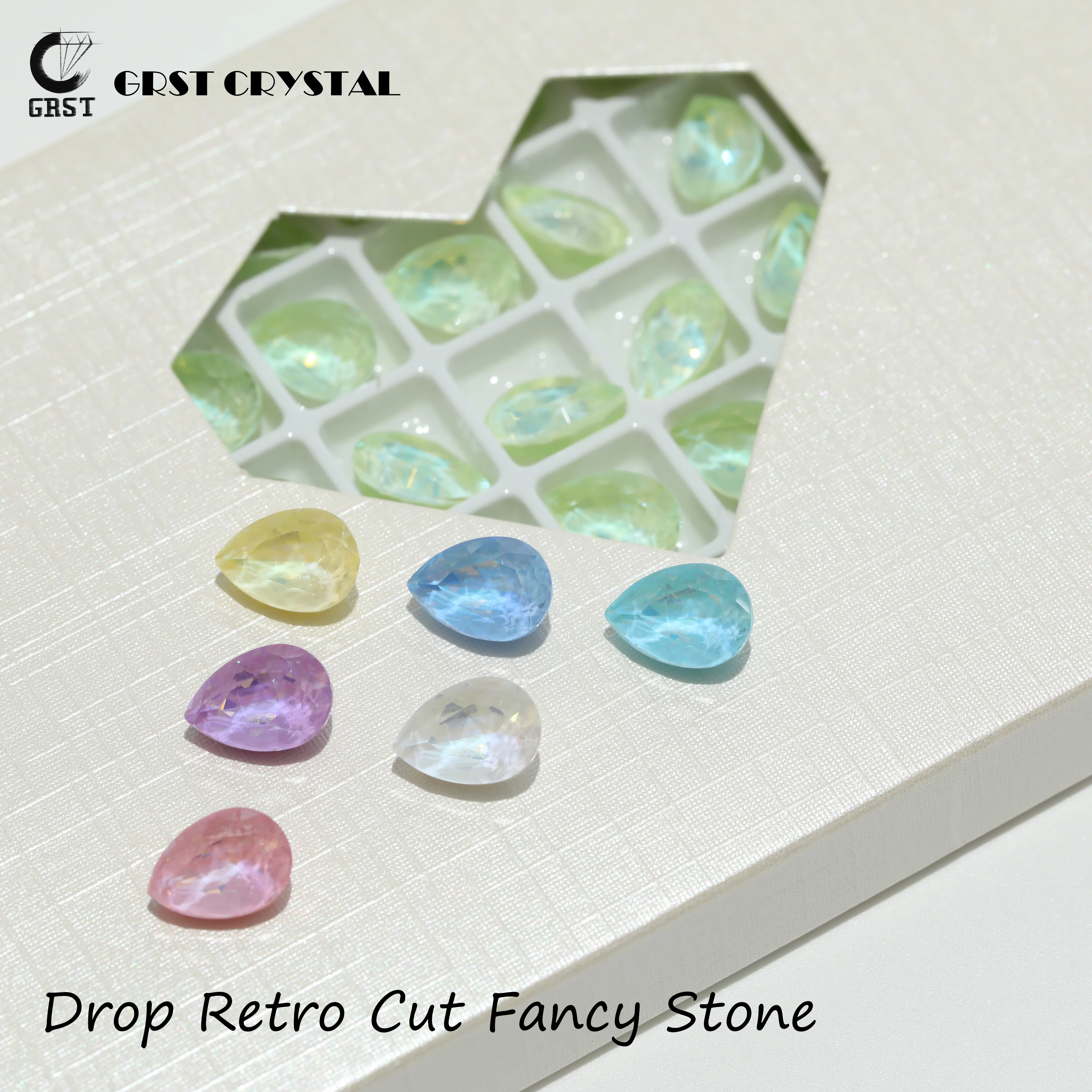 Premium Strasssteine Kristall Design Version Serie Drop Retro Cut Fancy Stones DIY für Nagelkunst Handgemachte Kleider Tasche GRST DV4041 – Detail 1