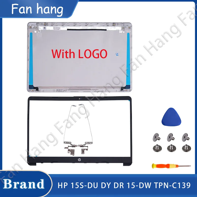 

New For HP 15-DW 15S-DU DR 250 G8 TPN-C139 Laptop LCD Back Cover Rear Lid Front Bezel Palmrest Bottom Hinges Housing Replace