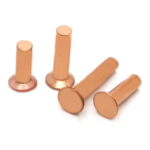 M2 M2.5 M3 M4 M5 M6 M8 Countersunk Head Rivets Copper Solid Rivet DIN661 GB869